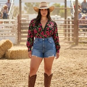 11 Honore Frankie Floral Peplum Top in Size 0 (fits Size 12)